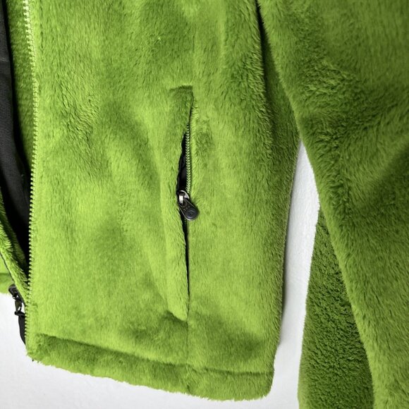 The North Face Jacket Womens Small Kelly Green Osito Full Zip Fleece Pocket Warm - Picture 5 of 13